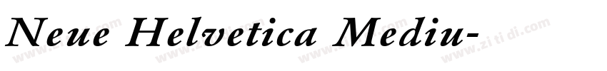 Neue Helvetica Mediu字体转换